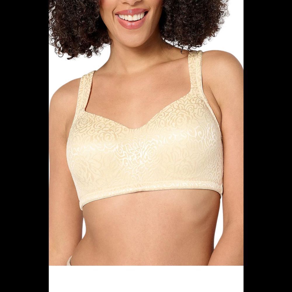 Breezies Women's Wild Rose Wirefree Contour Bra Chamagne - Regular
